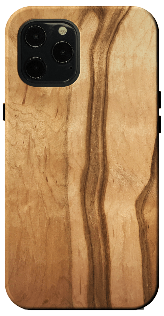 Kerf Select Figured Ambrosia Maple Wood Phone Case