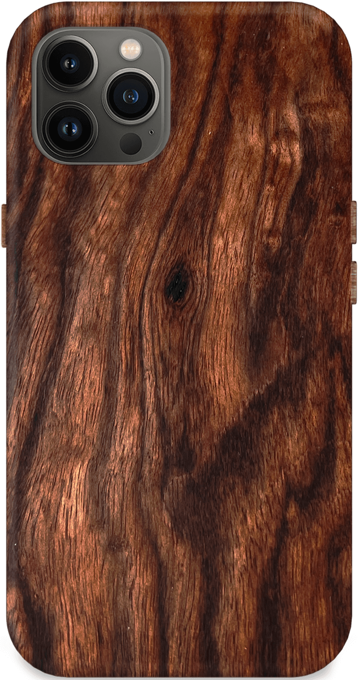 Kerf Select Figured Rosewood Wood Phone Case
