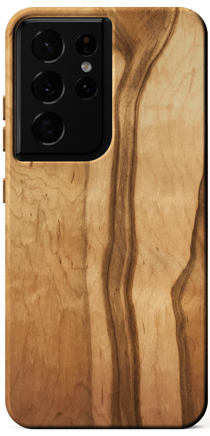 Kerf Select Figured Ambrosia Maple Wood Phone Case