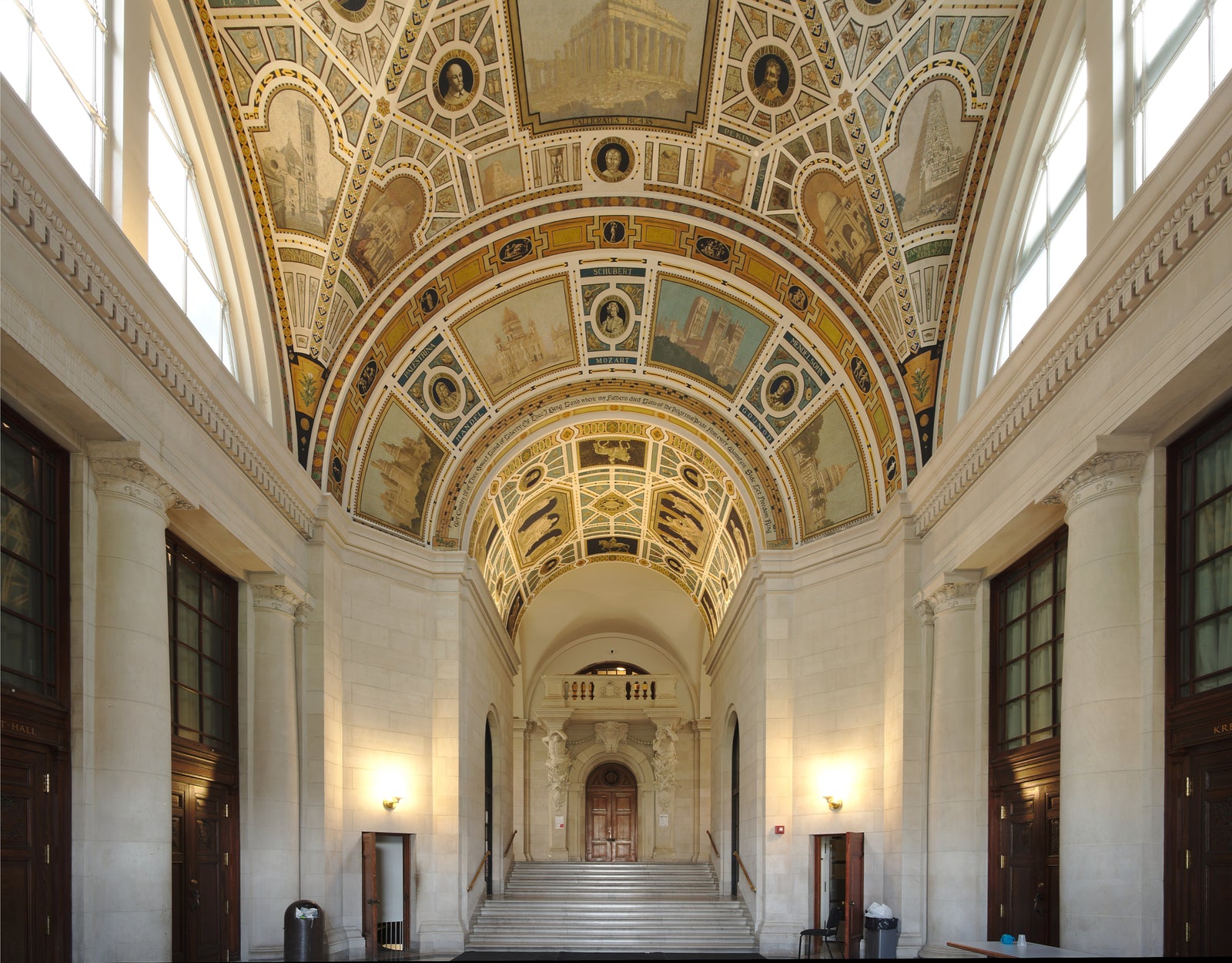 interior view of Carnegie Mellon University CFA domed painted ceiling