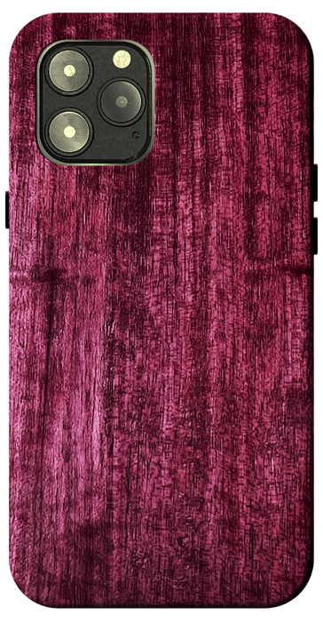 Kerf Select Figured Purpleheart Wood Phone Case
