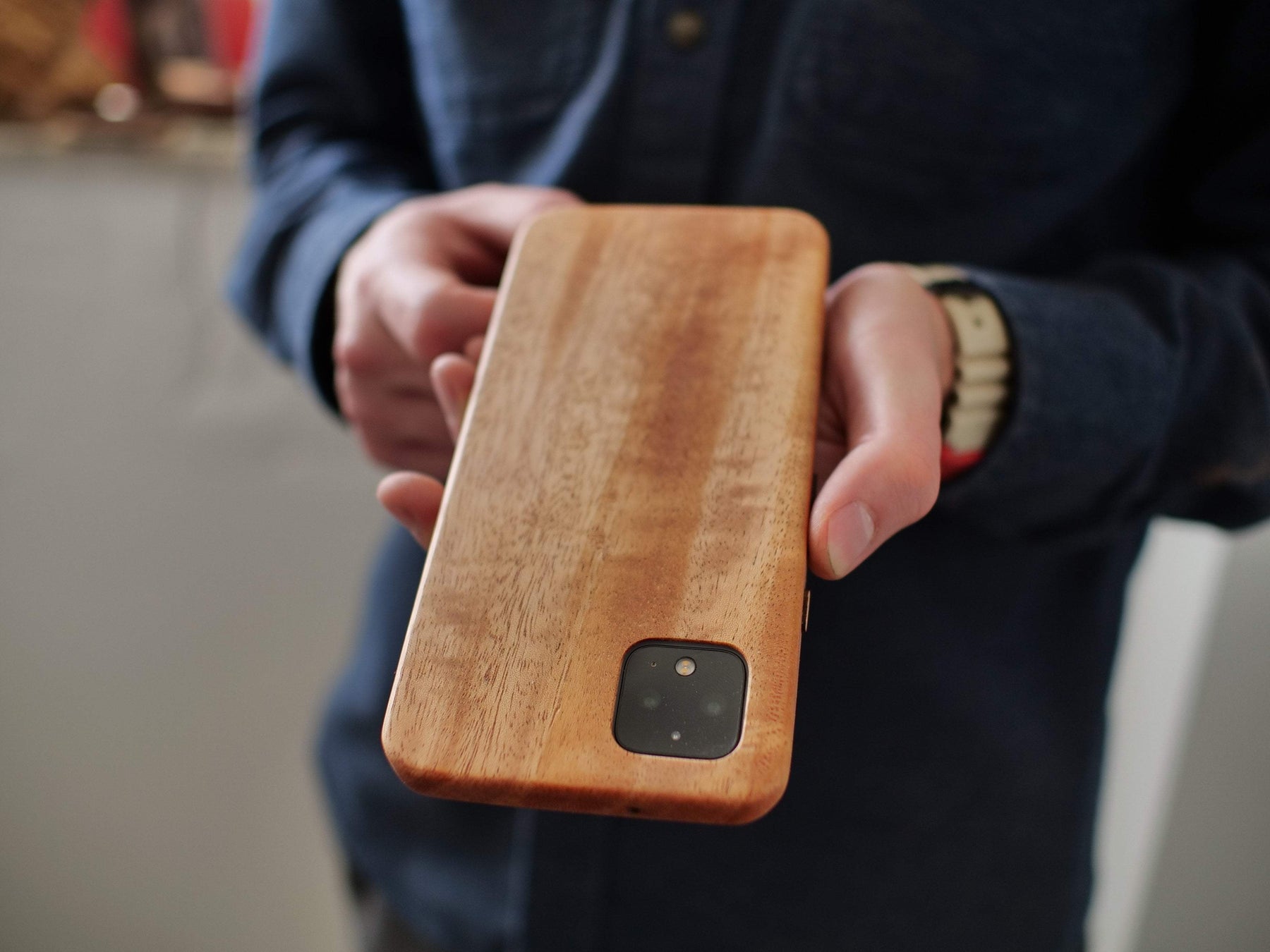 American Walnut Real Wooden Phone Case / iPhone, Samsung, Huawei