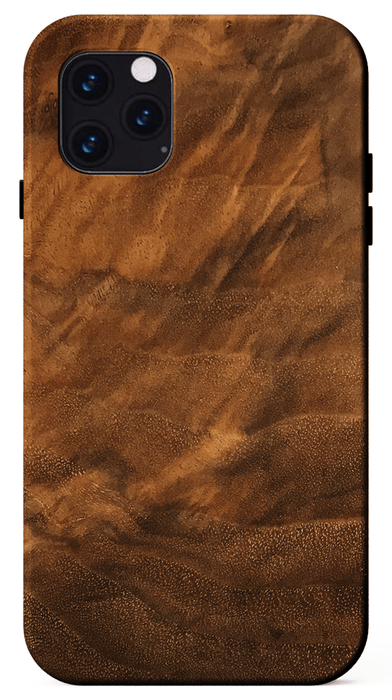 figured walnut wood iPhone 11 pro max kerf phone case
